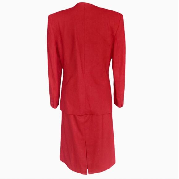 Angie Monaco Women’s Blazer Jacket And Skirt Set Red 7/8 - Picture 3 of 10